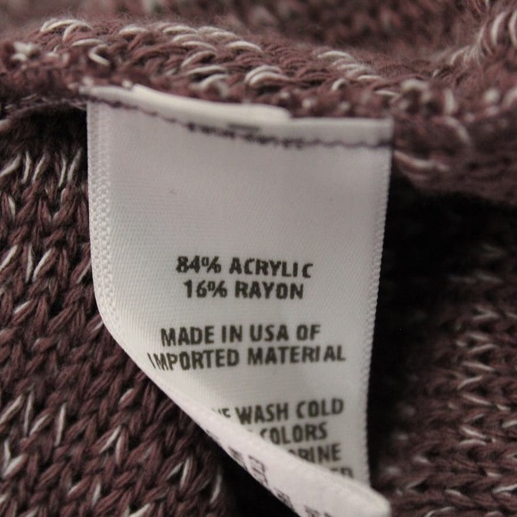 Express Size Large Purple Melange Crossover Lightweight Sweater 3/4 Sleeves - Picture 7 of 7